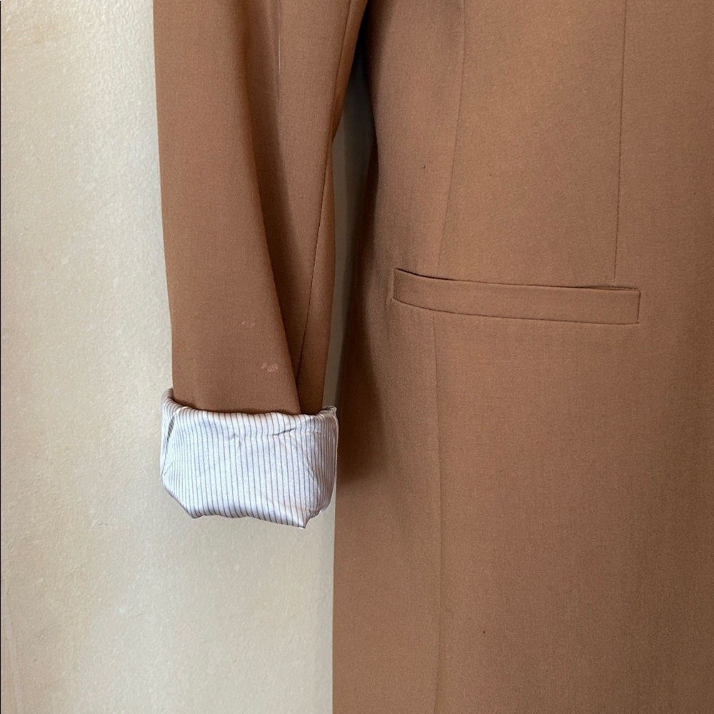 Calvin Klein Camel Open-Front Blazer size 6P - Picture 5 of 12